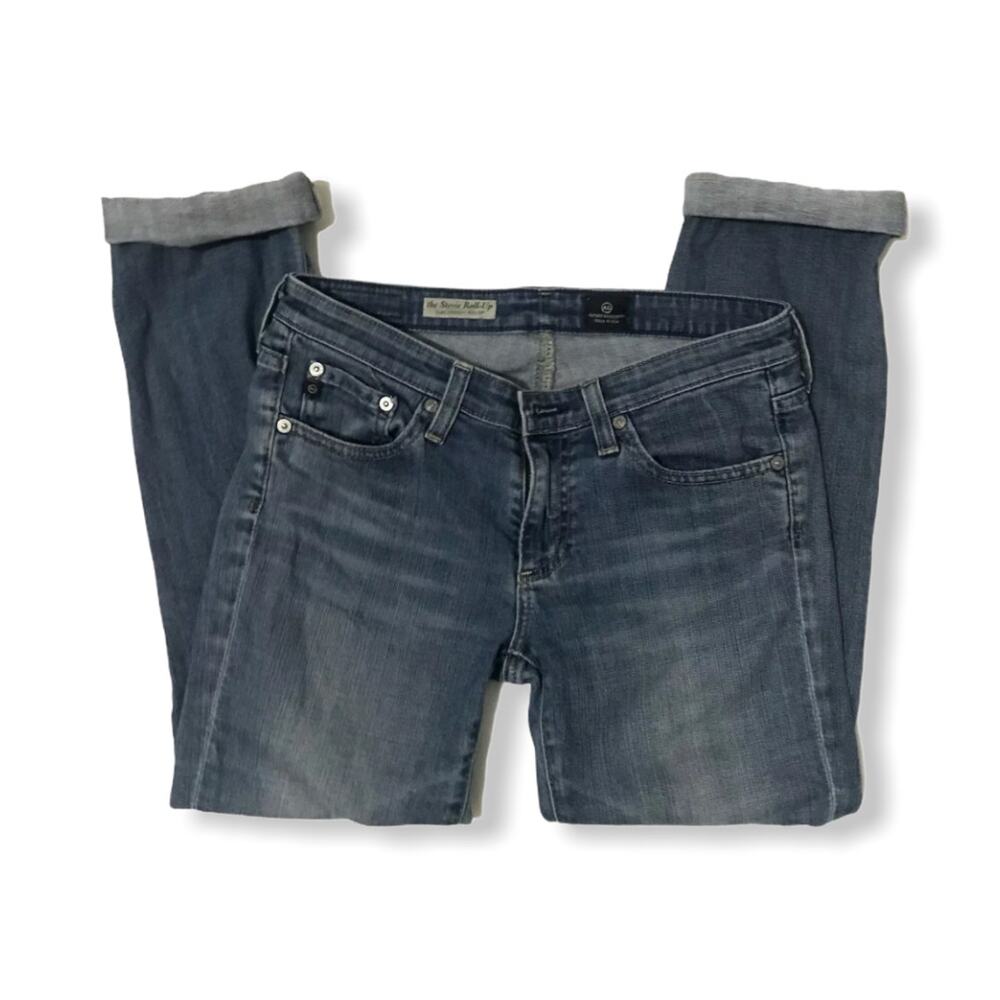 Adriano Goldschmied The Stevie Roll-Up Slim Straight Ankle Crop Jeans 26R